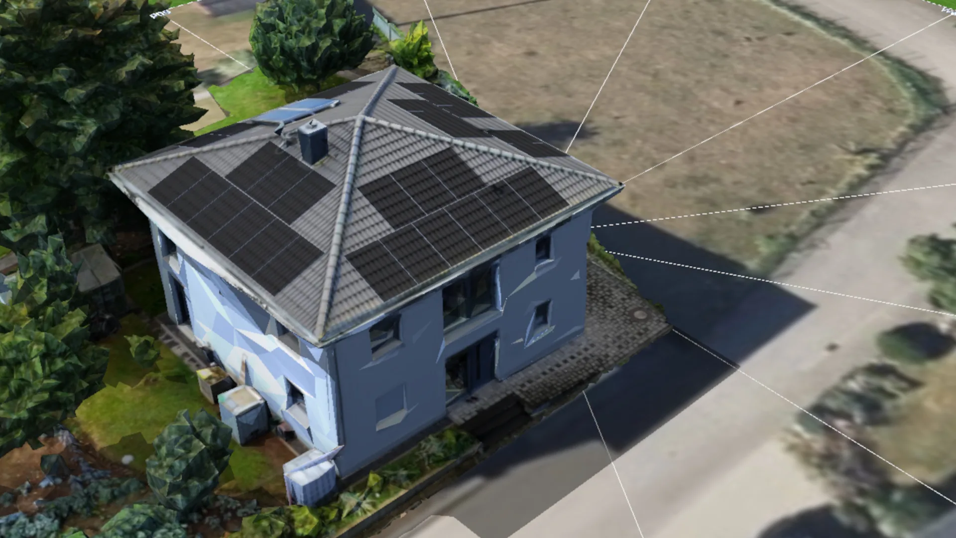 Simulation der Modulbelegung auf einem Dach