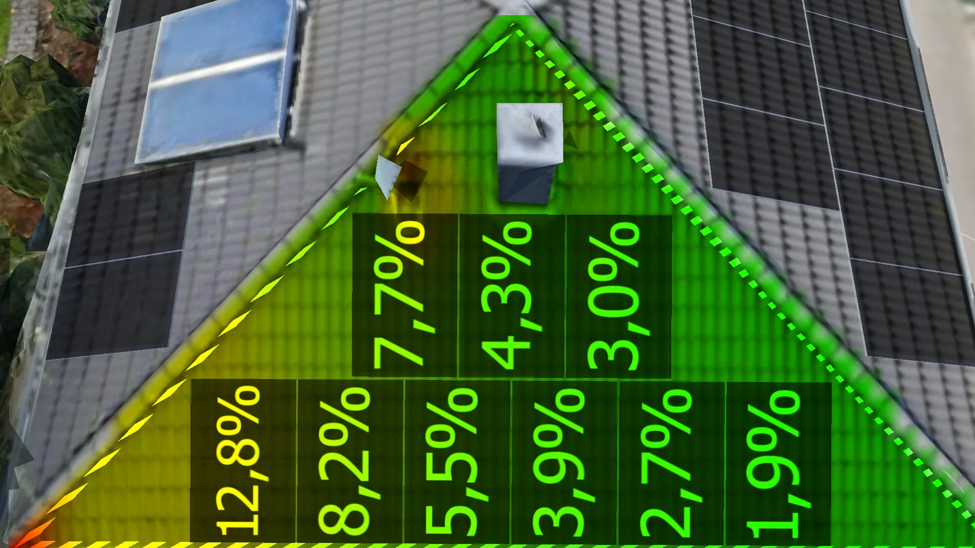 Simulation der Verschattung einer Photovoltaikanlage